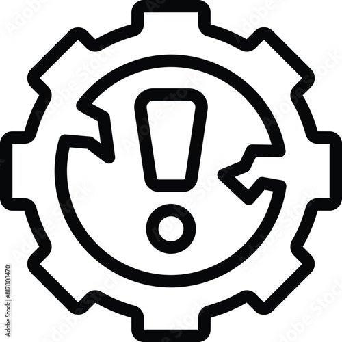 Startup downfall icon outline vector. Project breakdown. Lack of marketing strategy