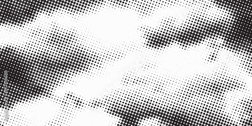 Background with monochrome dot texture. Polka dot pattern template. Background with black dots