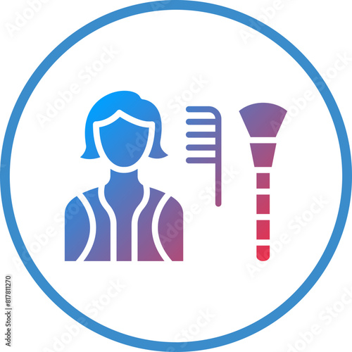 Make Up Artist Female Icon Style
