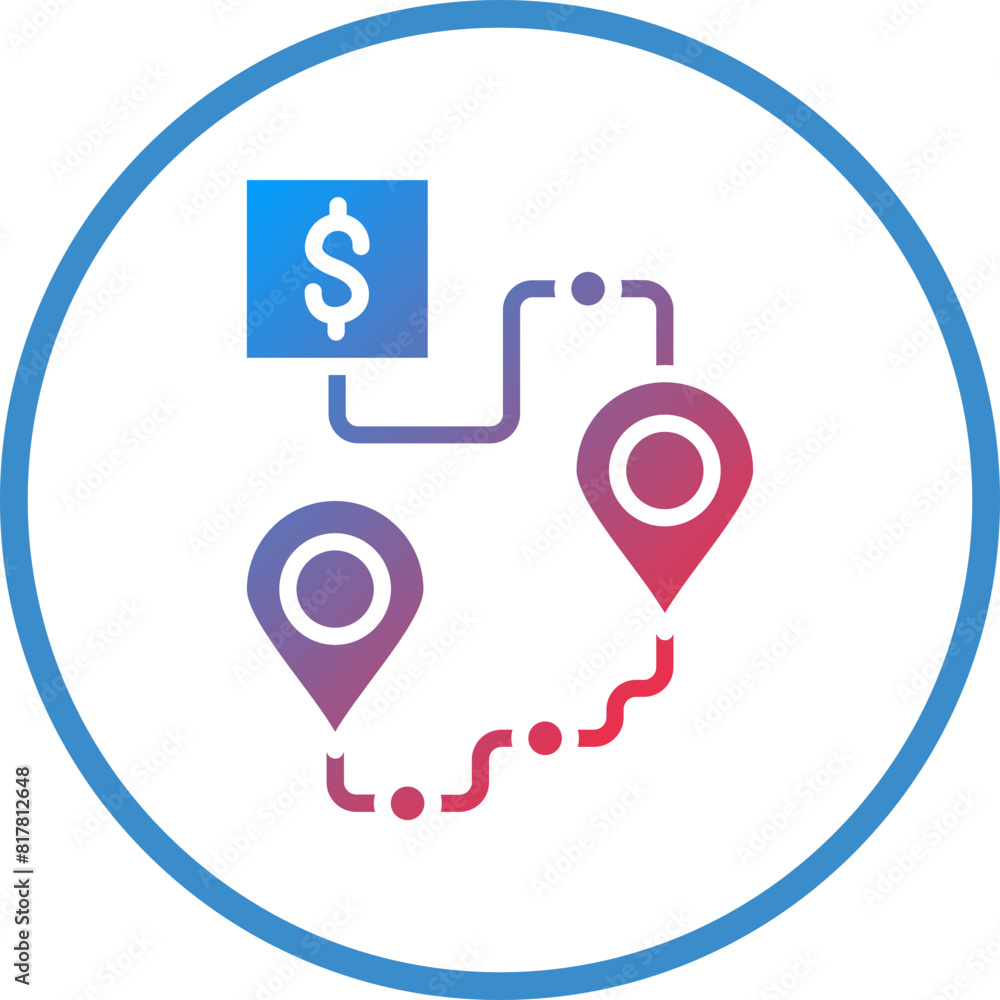 Fototapeta premium Transaction Tracker Icon Style