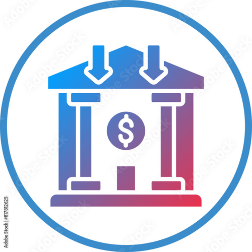 Bank Deposit Icon Style
