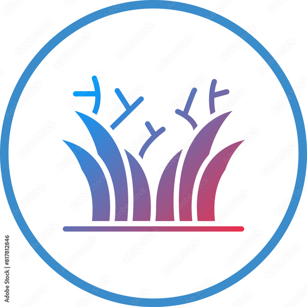 Obraz premium Desert Grass Icon Style