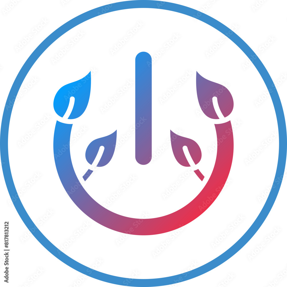Eco Power Button Icon Style