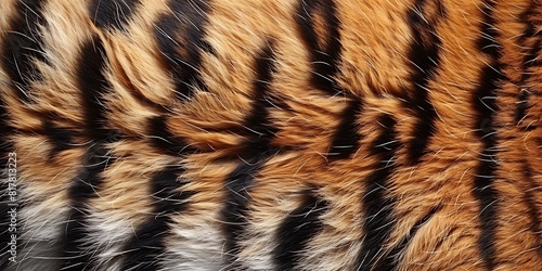 Close-up of tiger fur. Abstract background of a tiger.