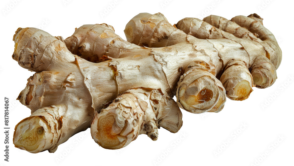 Fresh organic ginger roots, cut out - stock png. Fresh organic ginger roots, cut out - stock png.
