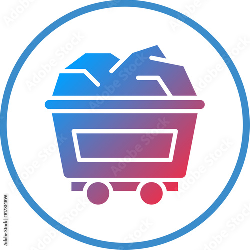 Mining Cart Icon Style