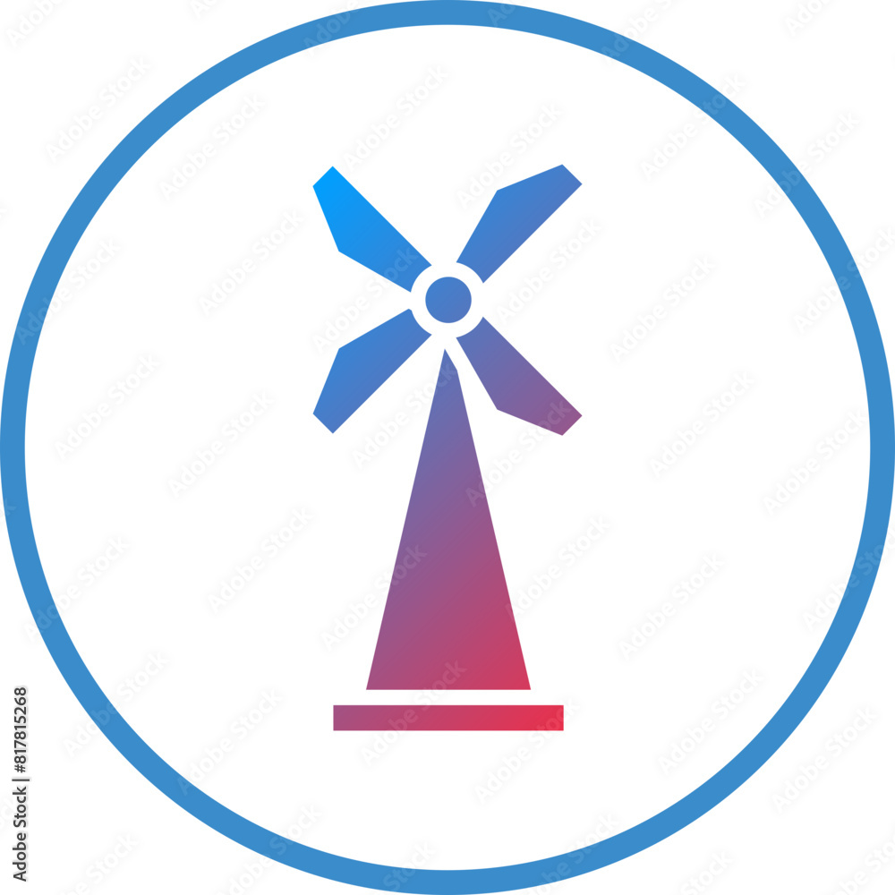 Windmills Icon Style Windmills Icon Style