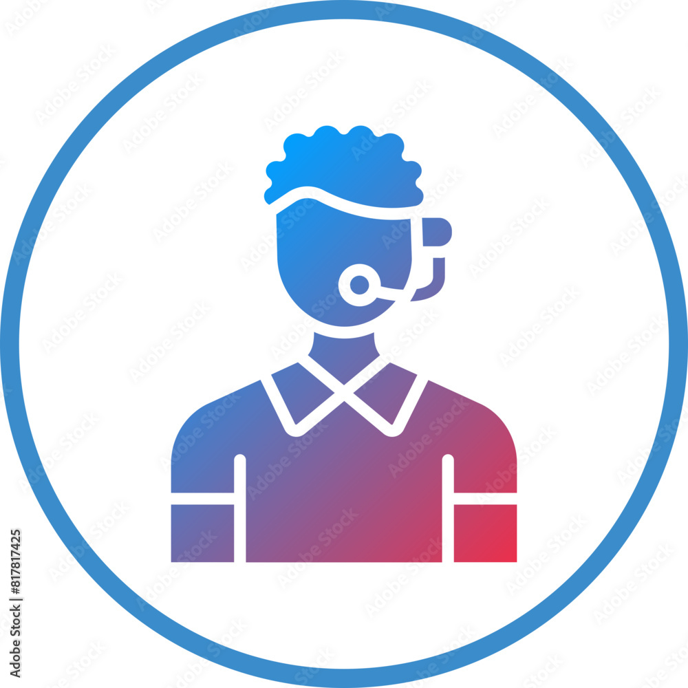 Customer Service Agent Icon Style