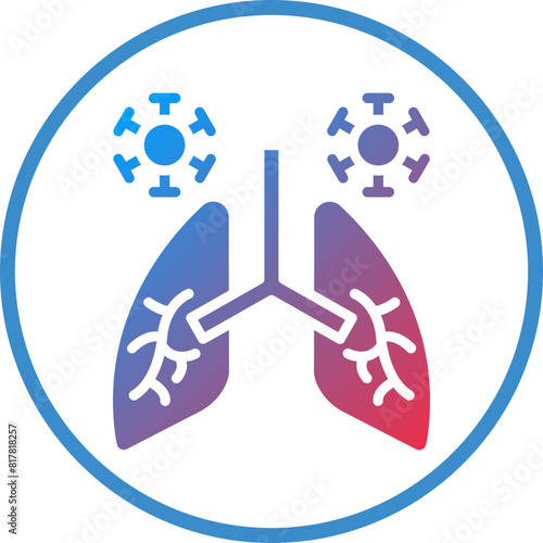 Lungs Infection Icon Style
