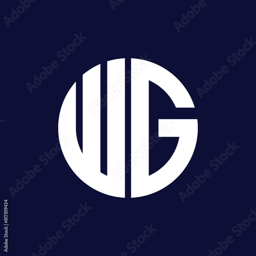 modern wg letter logo design