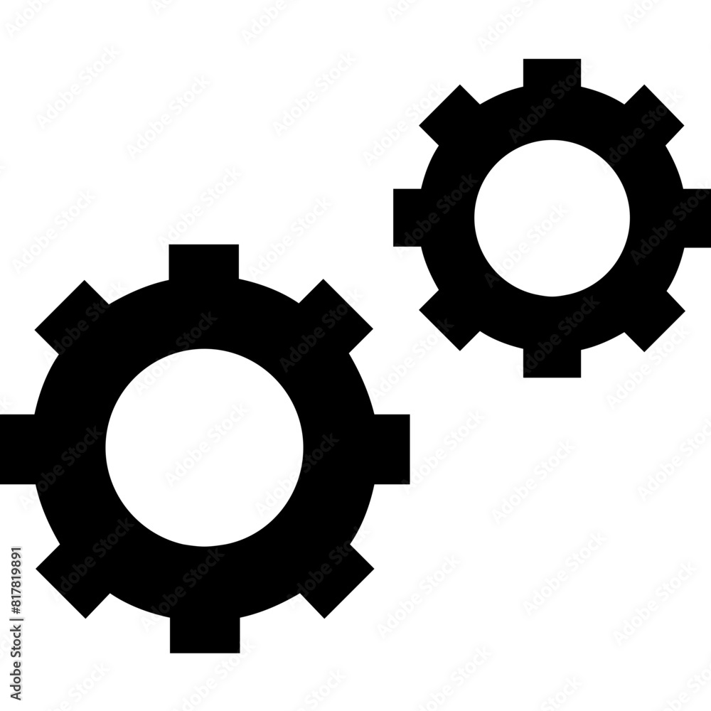 Cog vector icon in glyph style Cog vector icon in glyph style