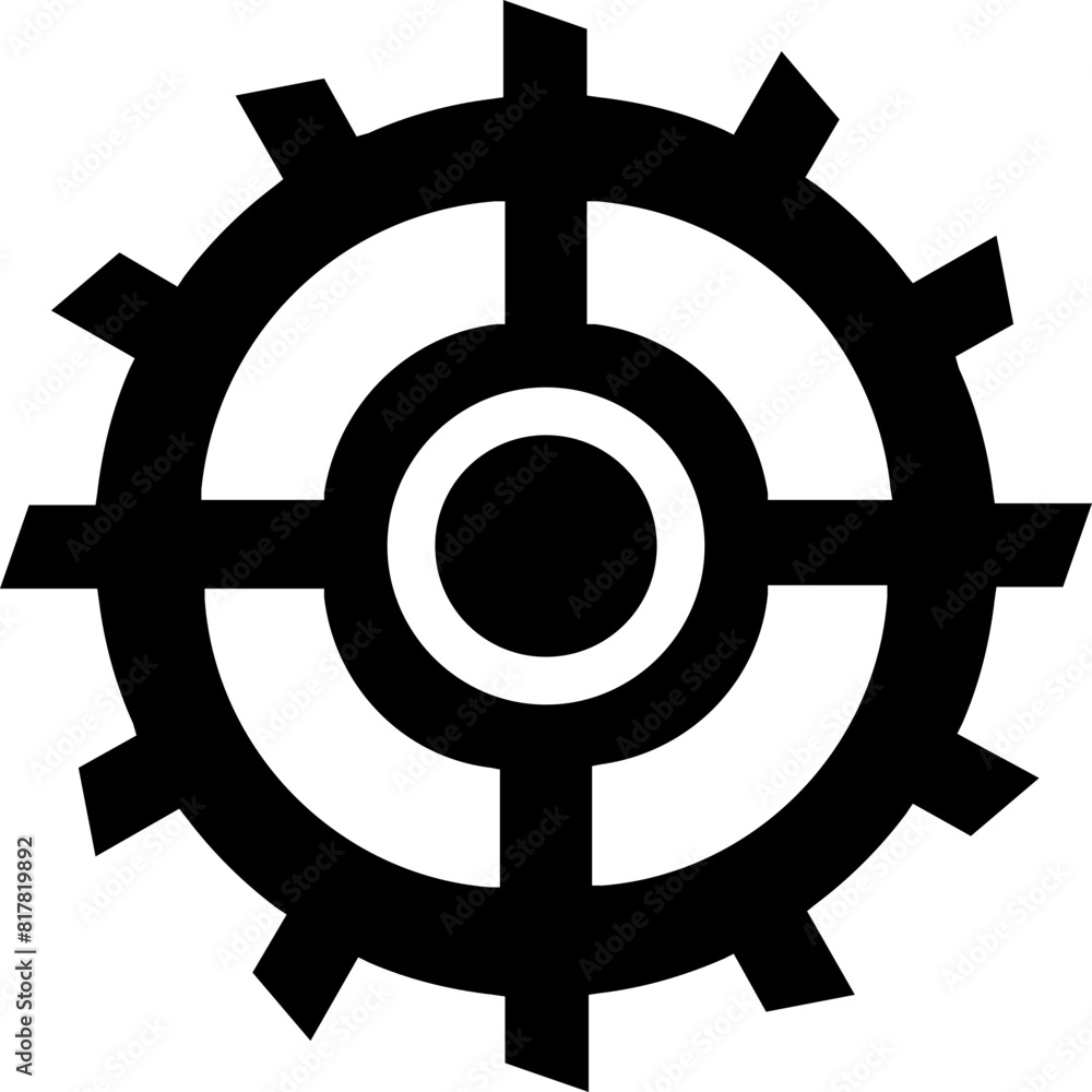 Cog vector icon in glyph style Cog vector icon in glyph style