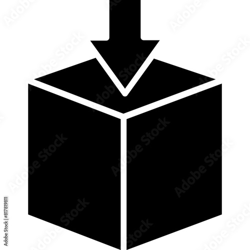 Boxes vector icon in glyph style 