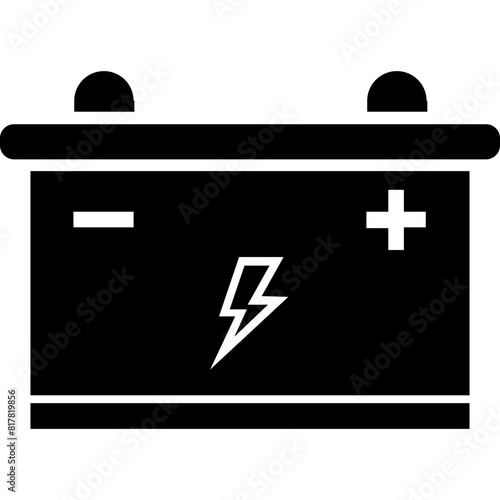 Accumulator  vector icon in glyph style 