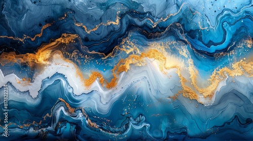 Blue background marble abstract texture pattern gold watercolor gray white dark paint green luxury. Background silver blue marble ombre wall color canvas fluid ink gradient water concrete wash art