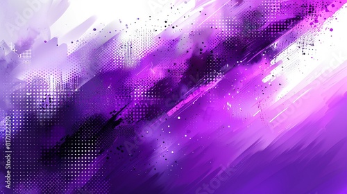   A vibrant purple and white abstract backdrop with myriad dots strewn across the base photo