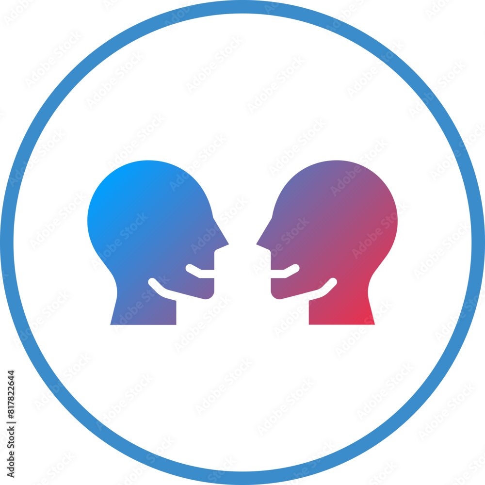 Face to Face Contact Icon Style