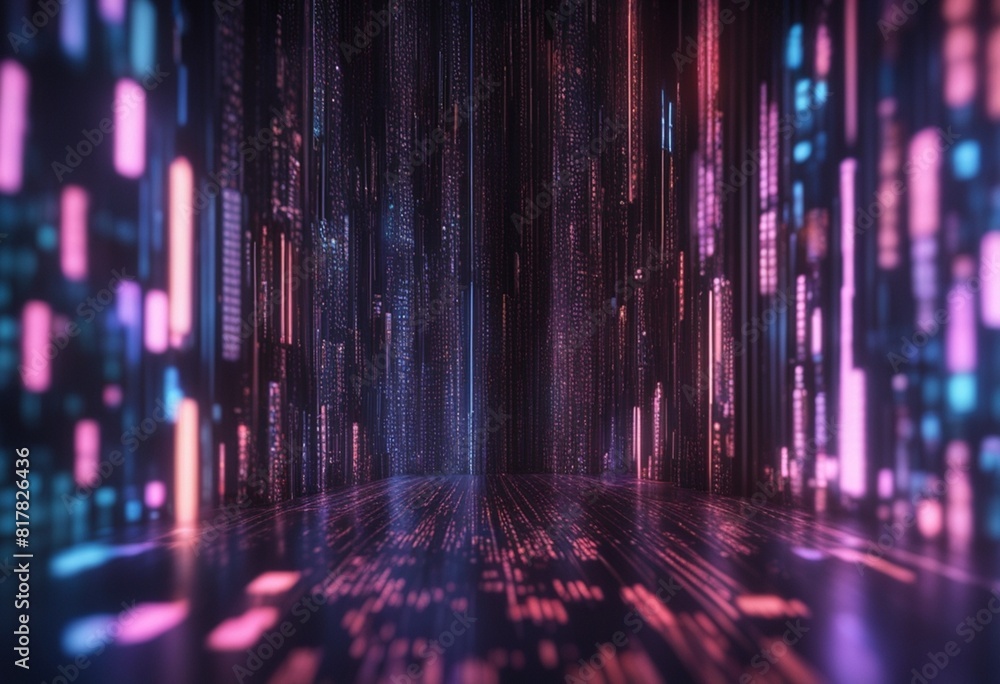 A backdrop featuring cascading binary code to symbolize the foundation of digital data A backdrop featuring cascading binary code to symbolize the foundation of digital data