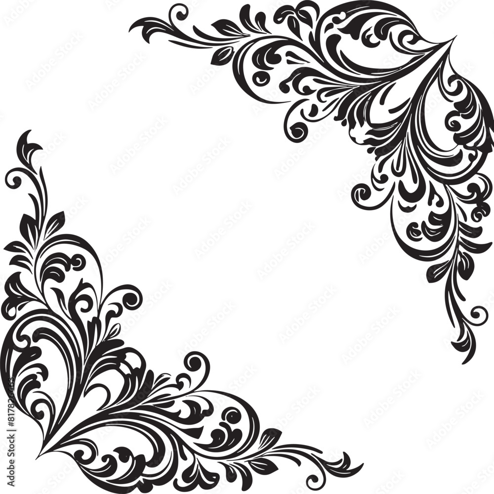 frame with ornament illustration on white background frame with ornament illustration on white background