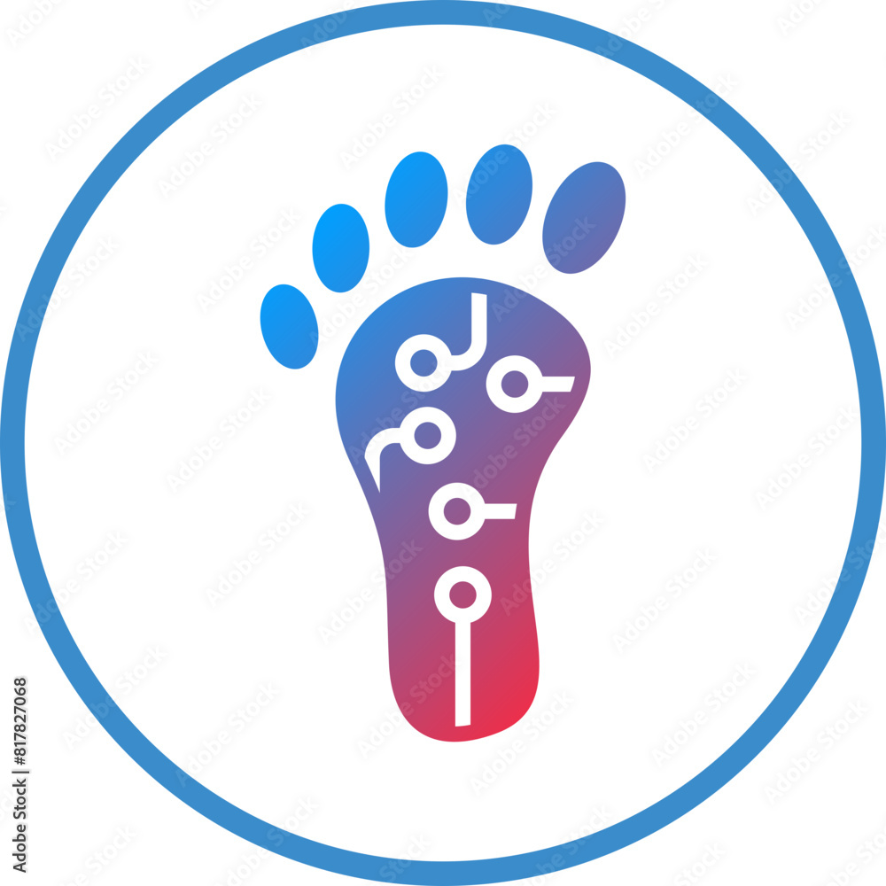 Obraz premium Digital Footprint Icon Style
