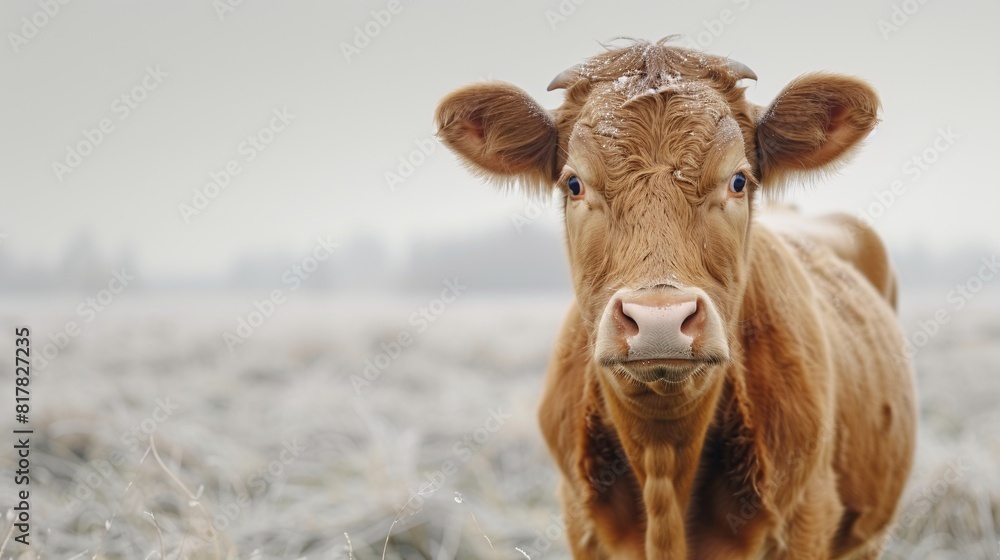 Brown Cow Isolated on White Transparent Background Brown Cow Isolated on White Transparent Background