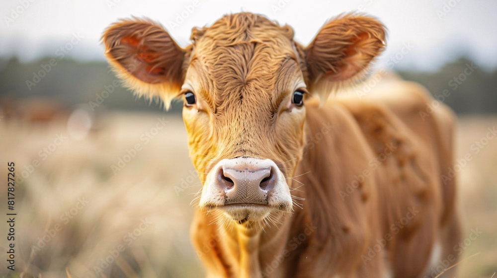 Brown Cow Isolated on White Transparent Background Brown Cow Isolated on White Transparent Background
