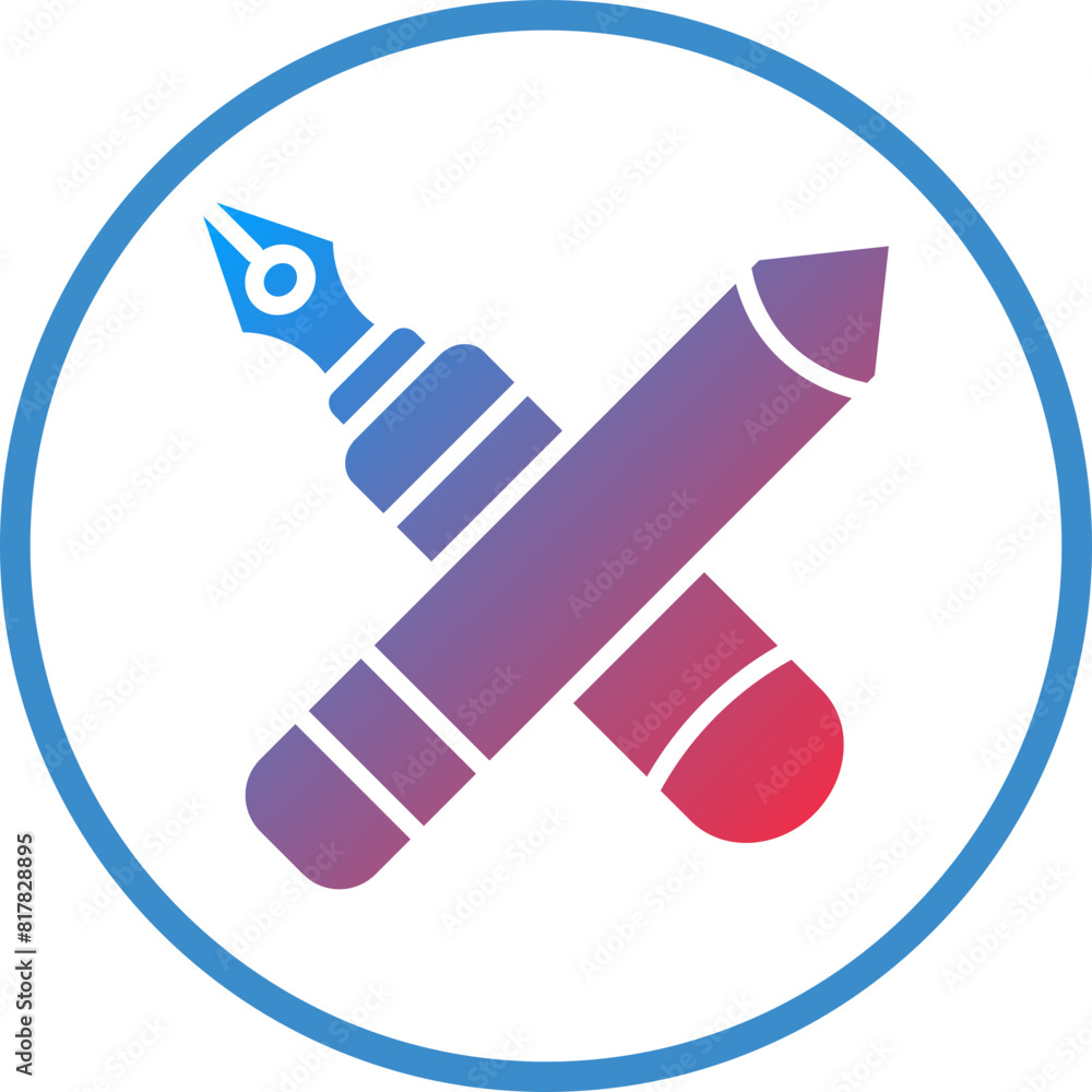 Obraz premium Pen And Pencil Icon Style