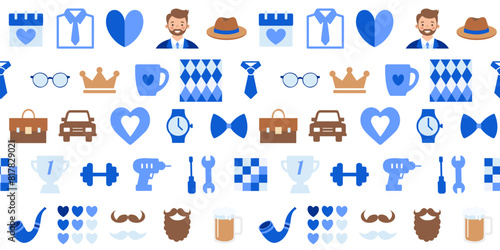 Seamless pattern for Father's Day
