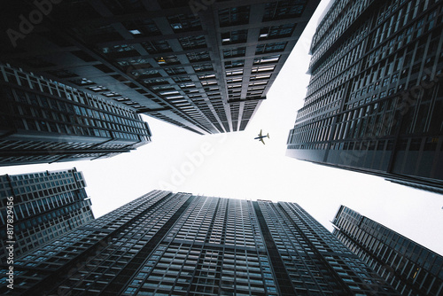 A Plane Among Skyscrapers