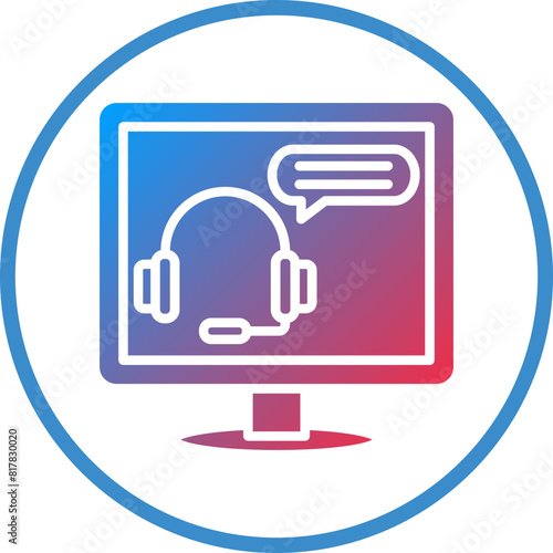 Online Counseling Icon Style