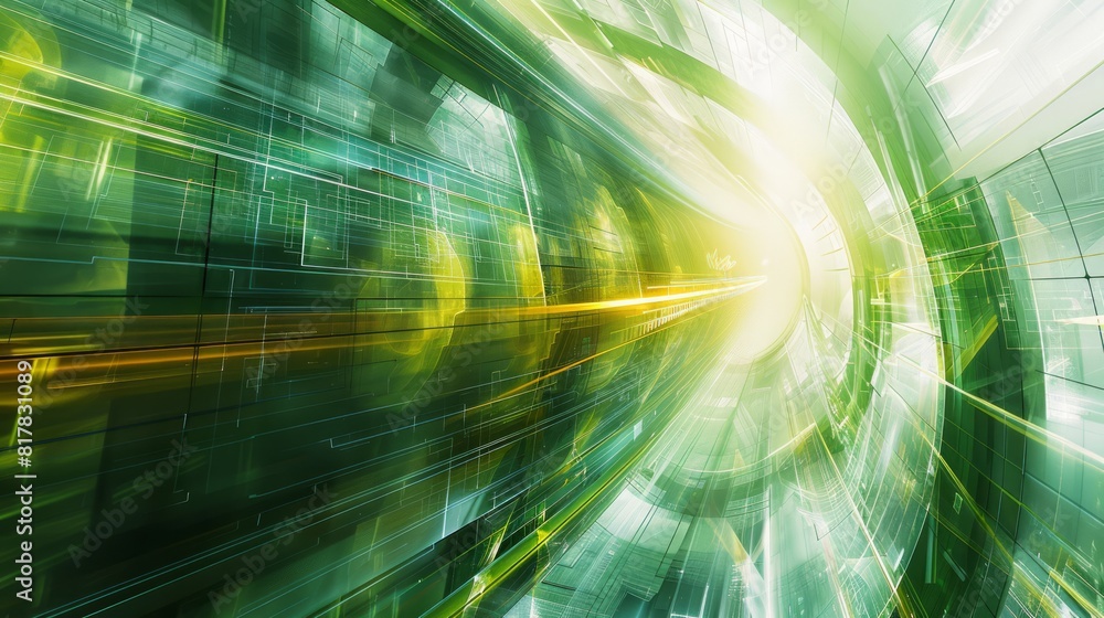 Abstract Waves Background in Blue and Green with Swirls and Motion Abstract Waves Background in Blue and Green with Swirls and Motion