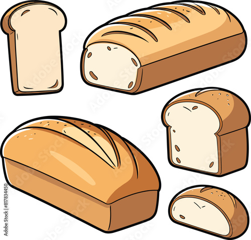 Vector of a freshly baked loaf of bread