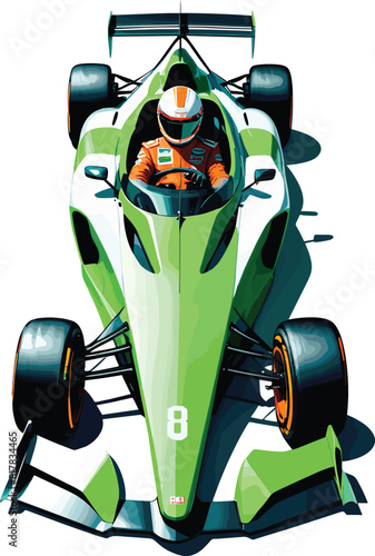 Vector of a modern racecar