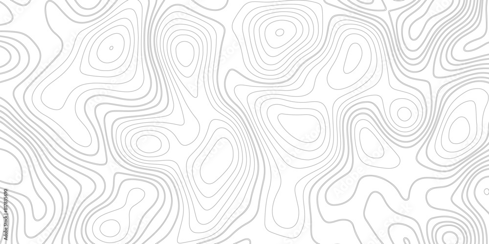 Abstract wavy topographic map. Abstract wavy and curved lines background. Abstract geometric topographic contour map background.