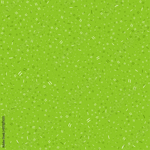 Seamless Cartoon Bright Lawn Grass Patterns in Spring - Fresh, Bright Green Field Texture, Green Meadow Pattern on Ground, Vector Background