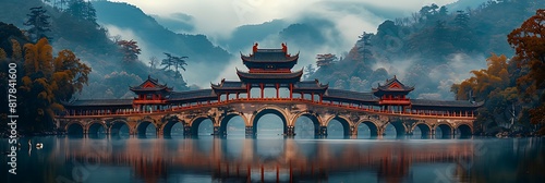 Closeup shots capturing beauty of China's natural scenery architectural marvels accompanied reflections on the historical cultural and ecological significance of these iconic landmarks and landscapes. photo