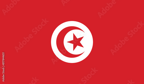 Illustration of the flag of Tunisia photo