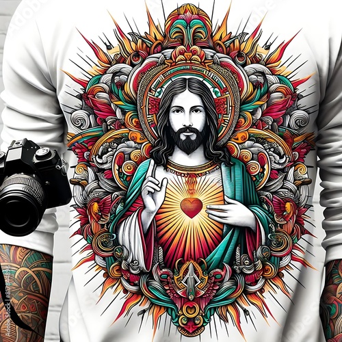 A jesus christ with tattoos and a tattoo on their arm art meaning card design meaning harmony.