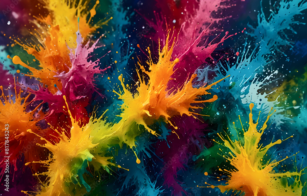 Abstract rich background in the form of splashes of paint Abstract rich background in the form of splashes of paint