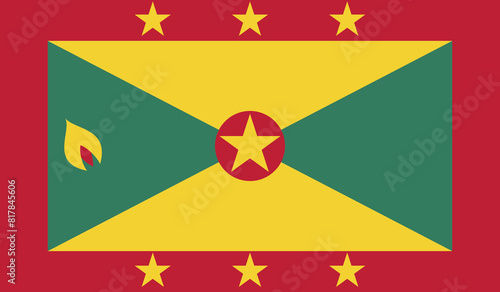 Illustration of the flag of Grenada