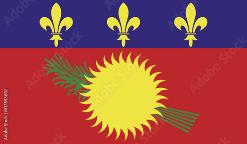 Illustration of the flag of Guadeloupe
