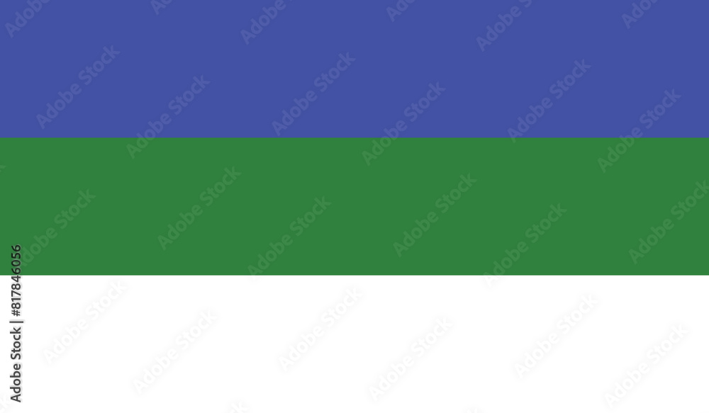 Illustration of the flag of Komi Illustration of the flag of Komi