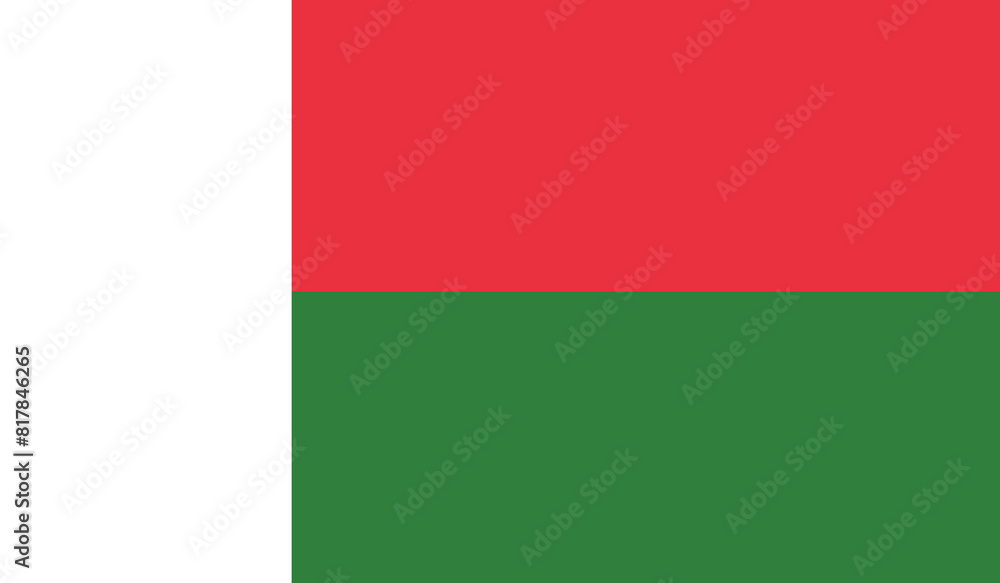 Illustration of the flag of Madagascar Illustration of the flag of Madagascar