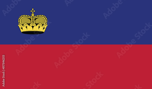 Illustration of the flag of Liechtenstein