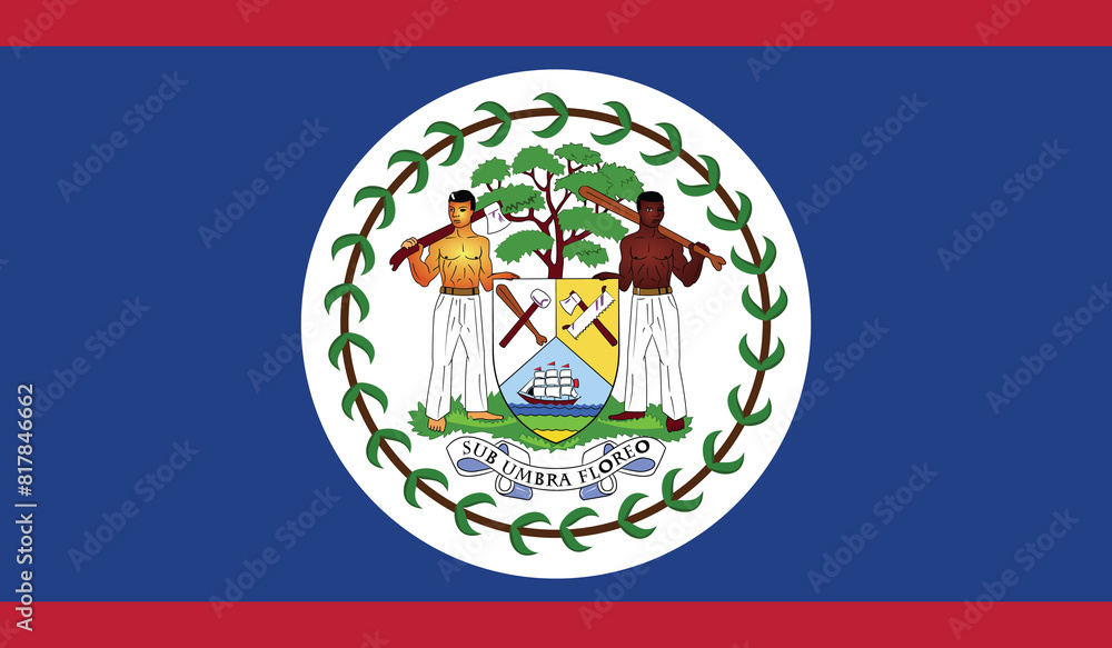 Illustration of the flag of Belize Illustration of the flag of Belize