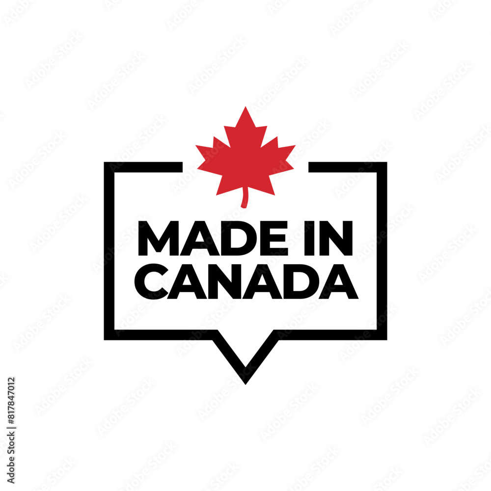 Made in canada label or logo design template Made in canada label or logo design template
