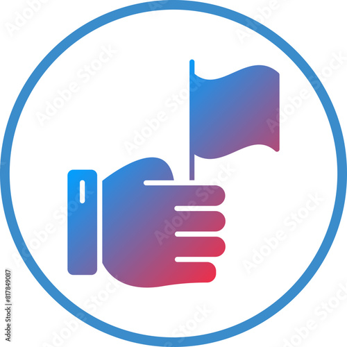 Holding Flag Icon Style