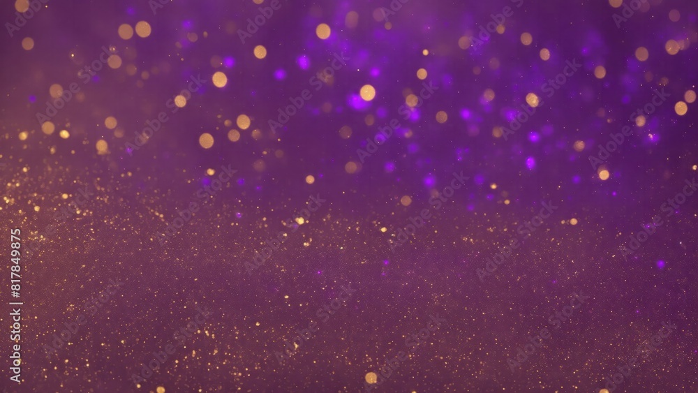 Obraz premium Brown, Purple and Golden glitter lights, Gold glitter dust defocused texture Abstract Background