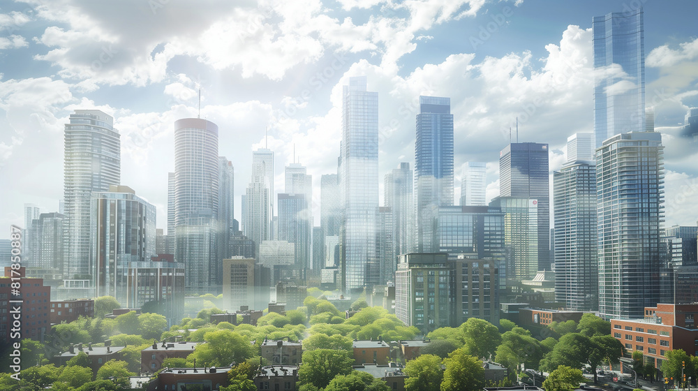 Obraz premium Urban Renaissance: Cityscape Transformation