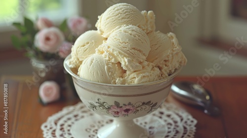 gourmet ice cream recipe, delight in a creamy homemade cottage cheese ice cream, the perfect decadent dessert for ice cream enthusiasts, churned to perfection